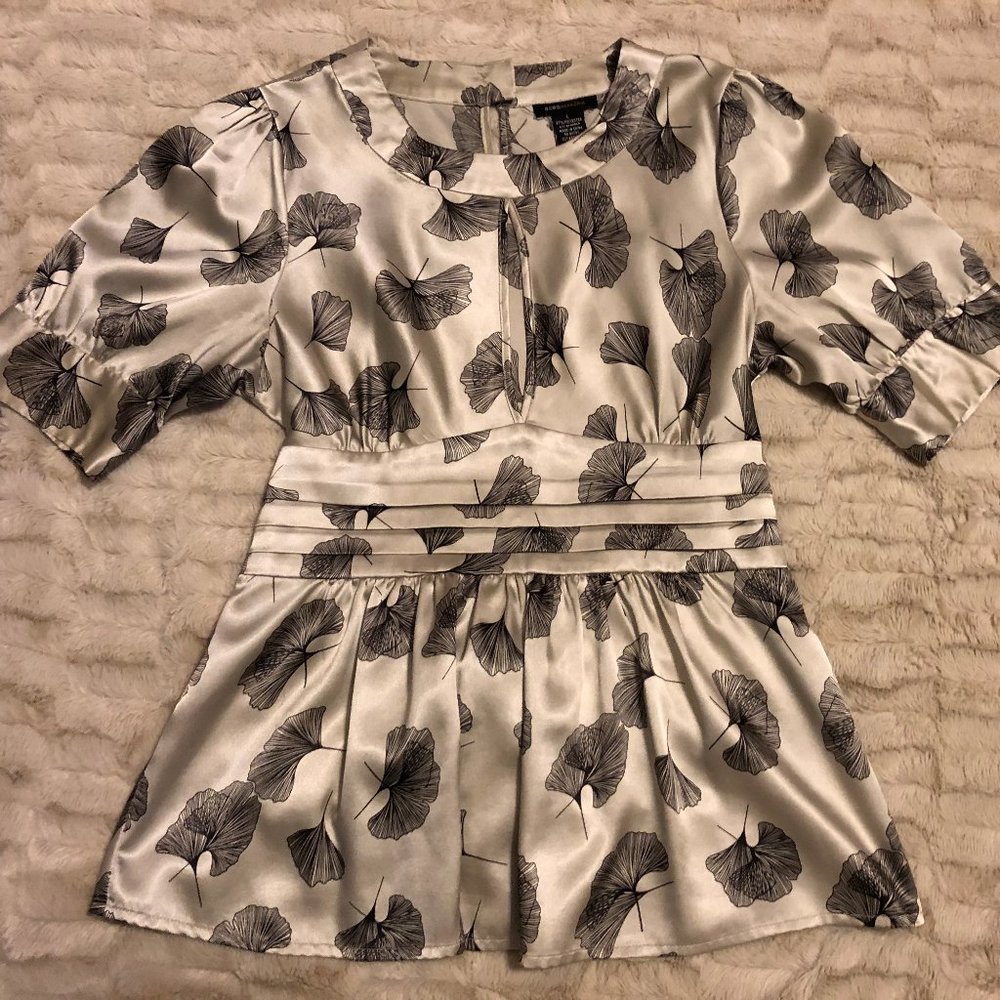 BCBG MaxAzria Gingko Leaf Blouse